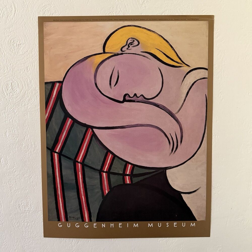 Vintage Pablo Picasso Guggenheim Museum Poster Print Woman with Yellow Hair